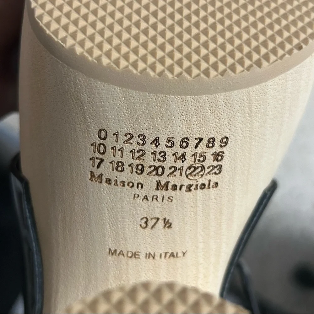 New Maison Margiela Leather Tabi Platform Sandals - Picture 8 of 9